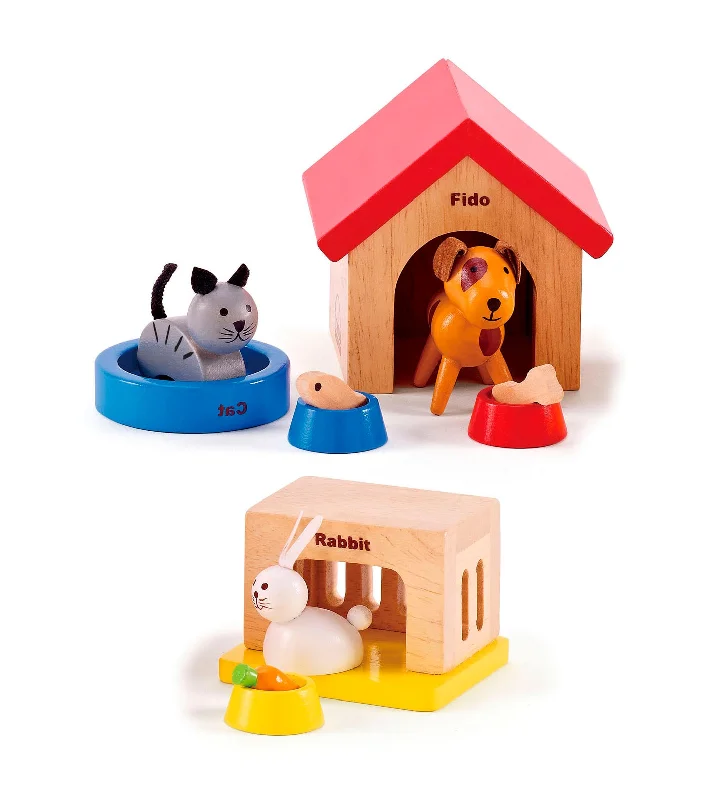 Natural Wood Educational Toys with a Magnetic Puzzle Design for Brain TrainingFamily Pets