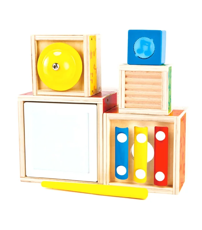 Eco - Conscious Solid Wood Educational Toys with a Social - Skills Development GameStacking Music Set Eco - Conscious Solid Wood Educational Toys with a Social - Skills Development GameStacking Music Set