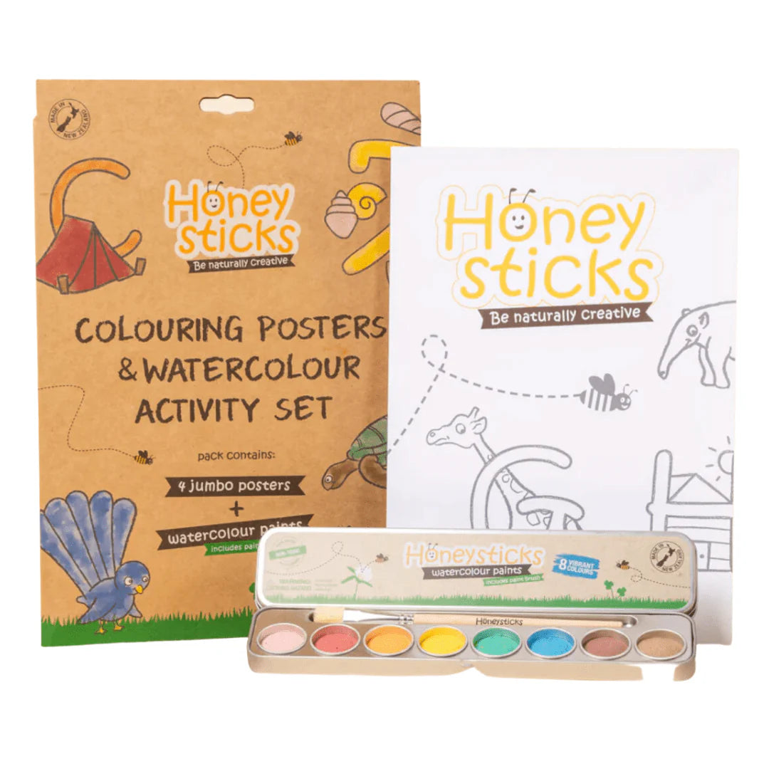 Natural Finish Wooden Educational Toys with a Music - Making Function for 3 - 5 Year OldsHoney sticks colouring posters and watercolour Activity set Natural Finish Wooden Educational Toys with a Music - Making Function for 3 - 5 Year OldsHoney sticks colouring posters and watercolour Activity set