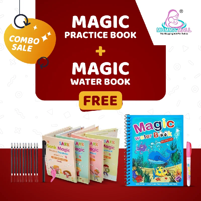 Sustainable Wooden Educational Toys with Counting and Number Recognition Elements✨Magic Practice Copybook?With FREE Magic Water Book? (Buy 1 book get 4 Book FREE)?