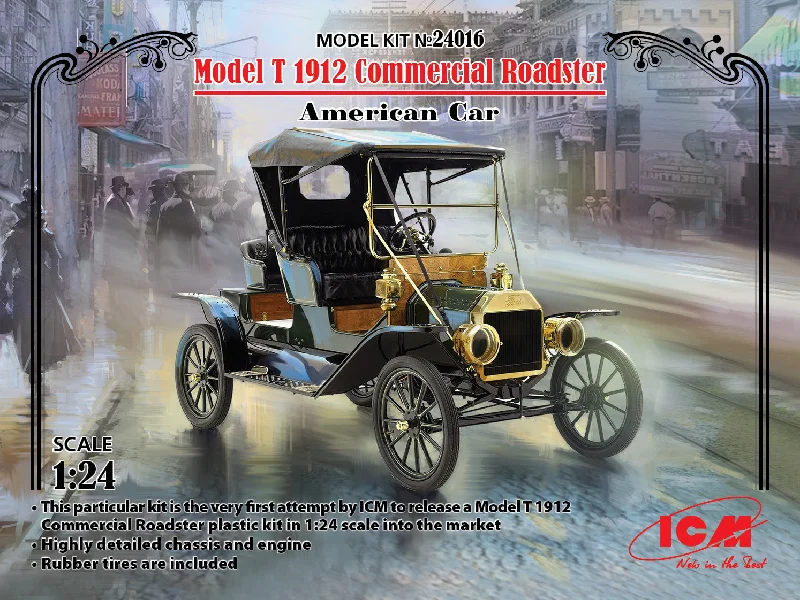 Electric Scooter for Adults with a Long - Range Battery and Foldable DesignICM 24016 1:24 Model T 1912 Commercial Roadster American Car Electric Scooter for Adults with a Long - Range Battery and Foldable DesignICM 24016 1:24 Model T 1912 Commercial Roadster American Car