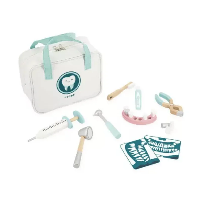 Natural Wood Early Learning Educational Toys for Toddlers' Cognitive DevelopmentJanod Wooden Dentist Set Natural Wood Early Learning Educational Toys for Toddlers' Cognitive DevelopmentJanod Wooden Dentist Set