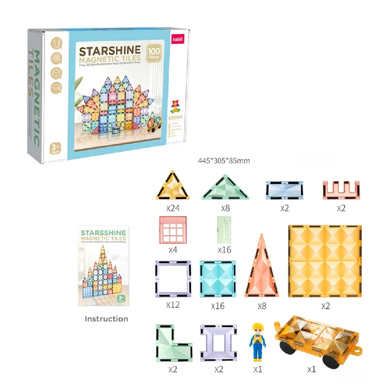 Eco - Friendly Solid Wood Educational Toys with Shape - Sorting Features for 1 - 3 Year Olds100-Piece Magnetic Construction Set Extra Strong and Safe Magnets Eco - Friendly Solid Wood Educational Toys with Shape - Sorting Features for 1 - 3 Year Olds100-Piece Magnetic Construction Set Extra Strong and Safe Magnets