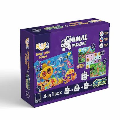 High - Grade Solid Wood Educational Toys for Improving Hand - Eye Coordination4 in 1 Animal Magnetic Puzzle & Sudoku High - Grade Solid Wood Educational Toys for Improving Hand - Eye Coordination4 in 1 Animal Magnetic Puzzle & Sudoku