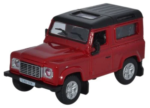 Die - Cast Model of a London Double - Decker Bus with Detailed Interior and ExteriorLand Rover Defender 90 Station Wagon Firenze Red - Santorini Black