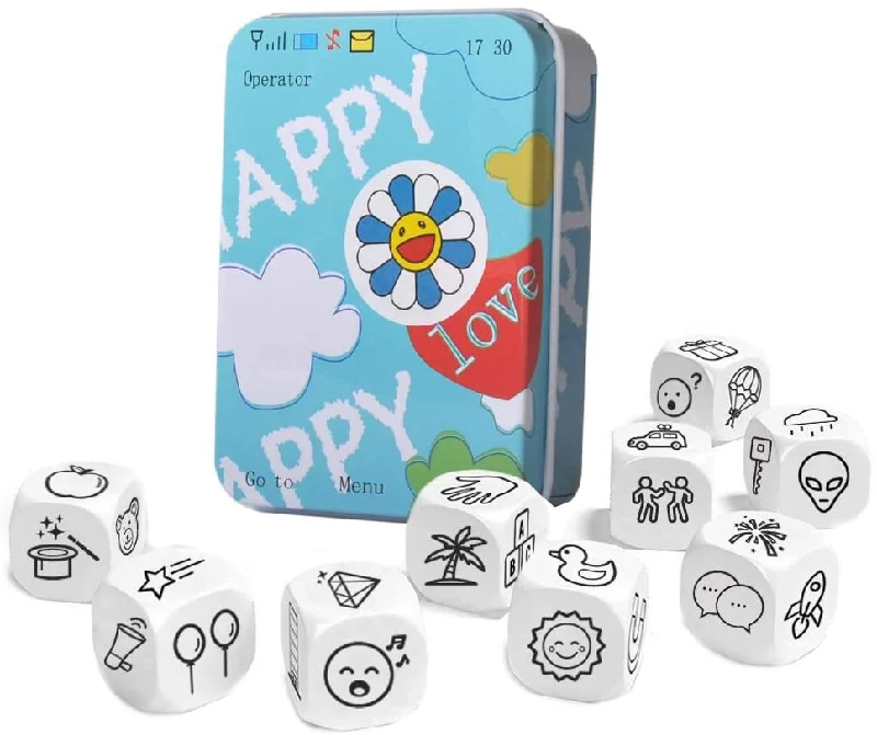 Solid Wood Educational Toys with a Coding and Logic - Building GameLanguage Story telling / Story Cubes - dice