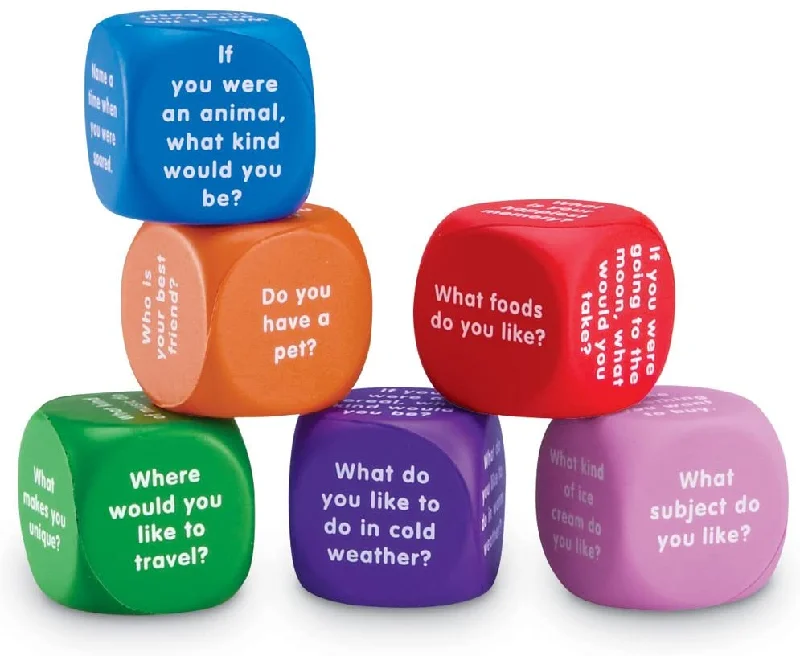 Large - Scale Solid Wood Educational Toys for Group Learning and CollaborationLearning Resources Conversation Cubes