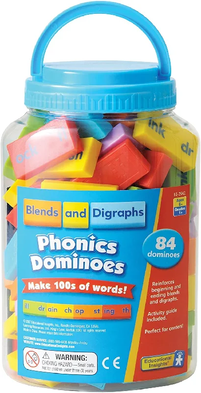 Sustainable Wooden Educational Toys with a Storytelling and Role - Playing SetLearning Resources Educational Insights Phonics Dominoes - Blends & Digraphs