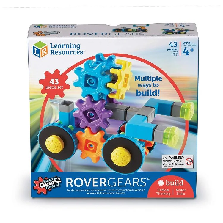 Hand - Sanded Wooden Educational Toys for Safe Exploration by PreschoolersLearning Resources - Gears Gears Gears - Rover Gears 43 pieces