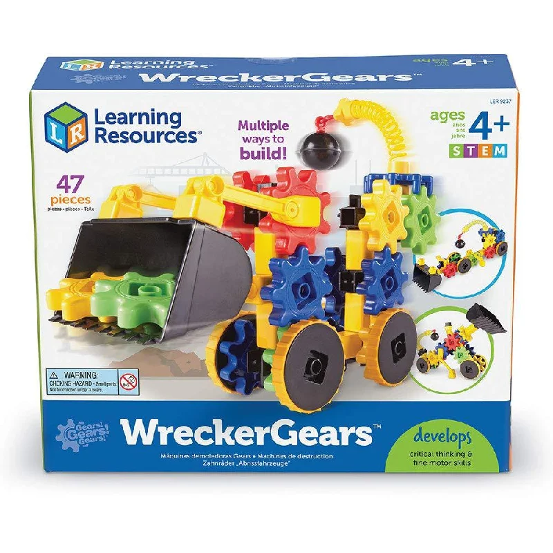 Eco - Conscious Solid Wood Educational Toys with a Social - Skills Development GameLearning Resources  Gears - WreckerGears - 47 pieces ‎LER9237