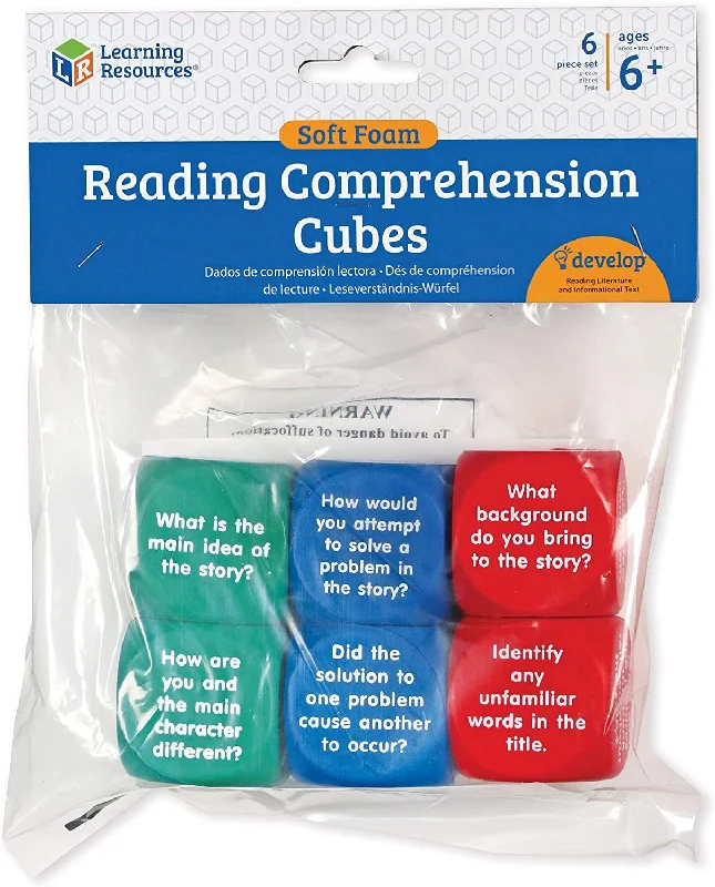 Solid Wood Educational Toys with a Science Experiment Theme for Young LearnersLearning Resources - Reading Comprehension Cubes