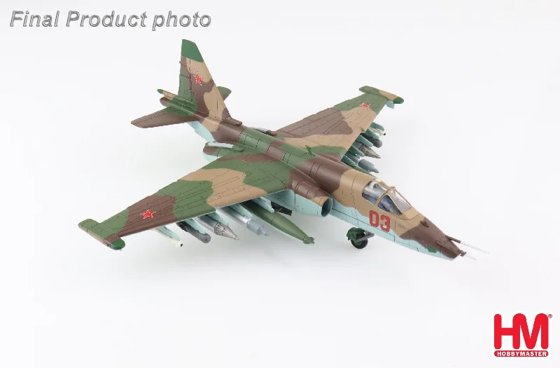 Solid Wood Historical Monument Models Toys for Educational Learning1/72 Su25K Frogfoot Red 03 flown by Lt. Col. Alexander Rutskoy 4th August 1988