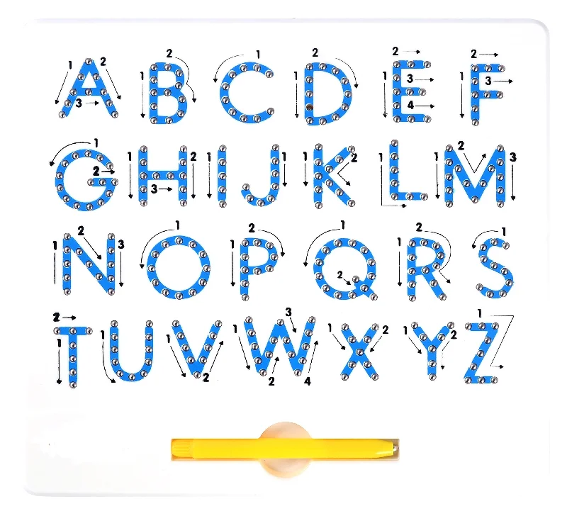 Solid Wood Educational Toys with a Coding and Logic - Building GameMagnetic Uppercase Alphabet Letters Tablet/Board With Stylus Pen Solid Wood Educational Toys with a Coding and Logic - Building GameMagnetic Uppercase Alphabet Letters Tablet/Board With Stylus Pen