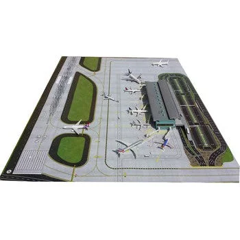 Precision - Cut Solid Wood Train Models Toys for Railway FansMat Set for GJARPTB Airport Terminal