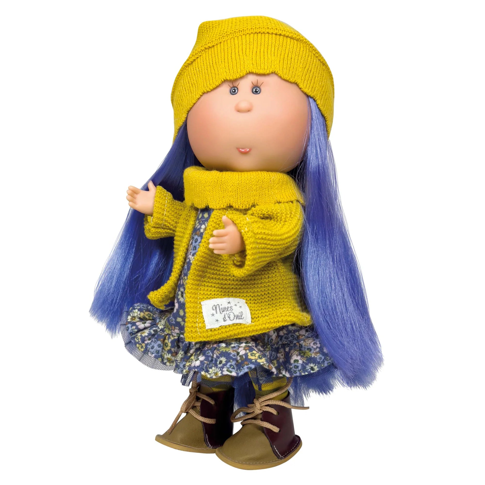 Dolls with a Braille - Embossed Nameplate and Sensory - Friendly AccessoriesMia Blue Suede Doll