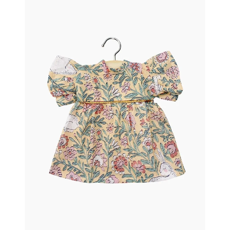 Dolls with a Temperature - Sensing Feature and Seasonal AccessoriesMinikane amigas Daisy cotton dress in bohemian rabbits