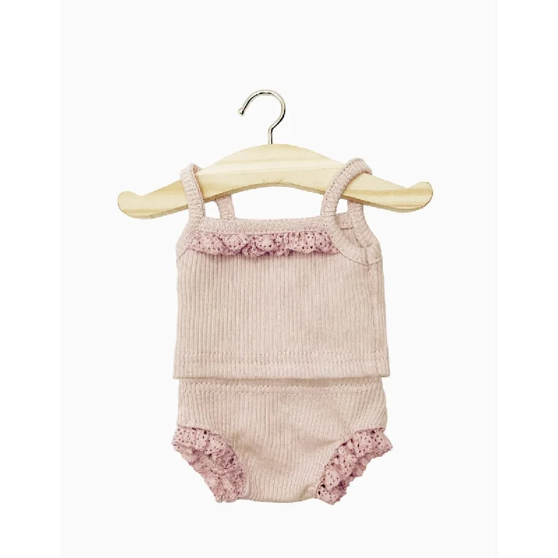 Dolls with a Waterproof Body and Beach - Themed AccessoriesMiniKane bambini marcel underwear and shirt in petal ribbed knit