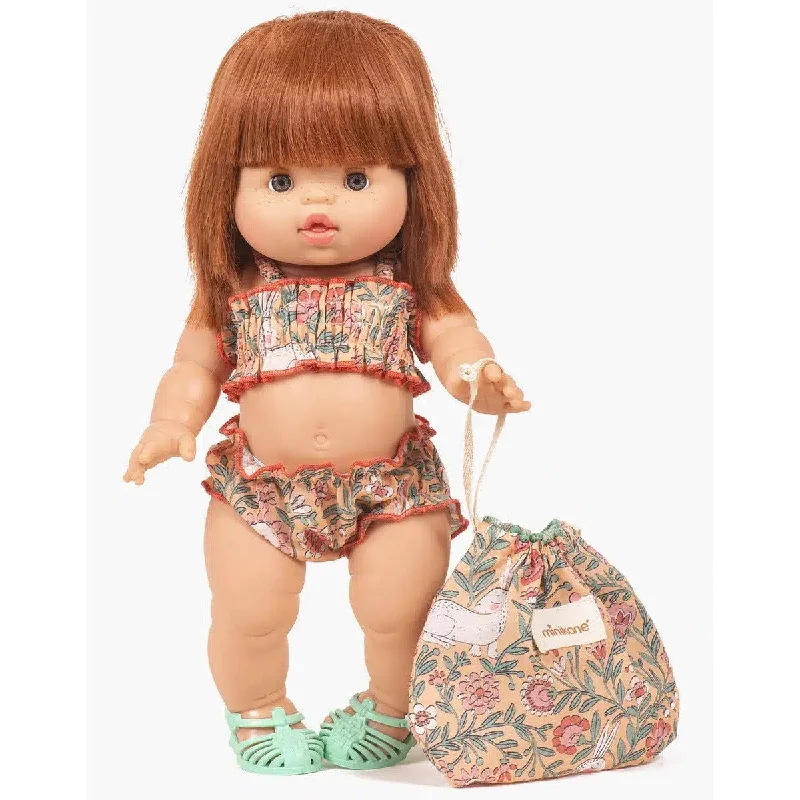 Dolls with a Temperature - Sensing Feature and Seasonal AccessoriesMinikane gordis bohemian rabbit 2-piece retro swimsuit with pouch