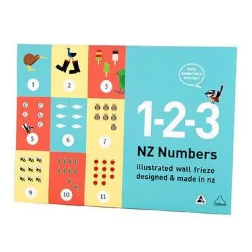 Natural Finish Wooden Educational Toys with a Music - Making Function for 3 - 5 Year OldsNZ 123 Wall Frieze