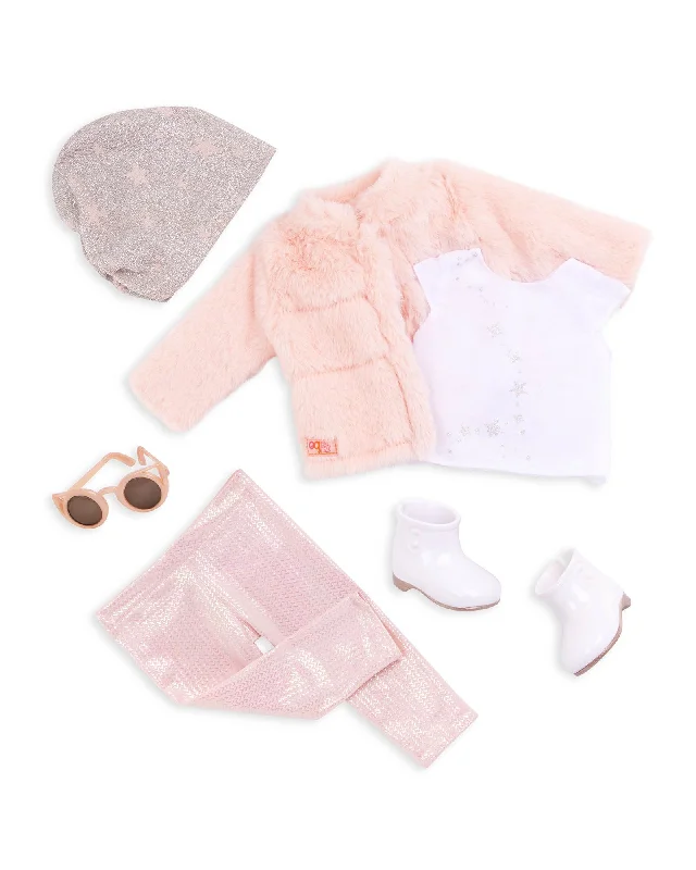 Dolls with a Waterproof Body and Beach - Themed AccessoriesOur Generation Deluxe Pink Fur Coat Outfit Dolls with a Waterproof Body and Beach - Themed AccessoriesOur Generation Deluxe Pink Fur Coat Outfit