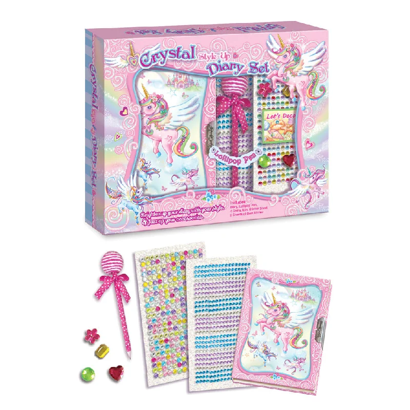 Natural Wood Educational Toys with a Magnetic Puzzle Design for Brain TrainingPecoware Unicorn Style Up Crystal Diary Set Natural Wood Educational Toys with a Magnetic Puzzle Design for Brain TrainingPecoware Unicorn Style Up Crystal Diary Set