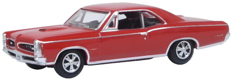 Model Kit of a 1957 Ford Thunderbird for Hobbyists to Assemble and CustomizeModel of the Montero Red Pontiac GTO 1966 by Oxford at 1:87 scale.