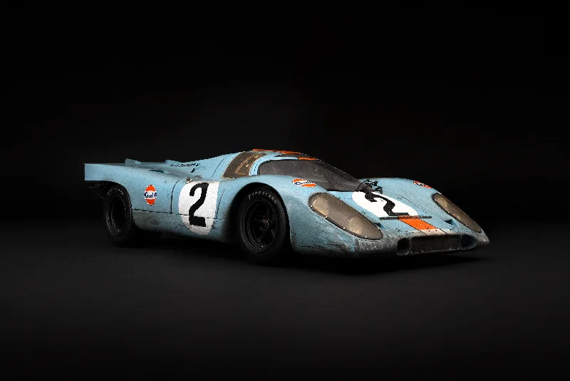 Hand - Carved Solid Wood Ship Models Toys for Maritime EnthusiastsPorsche 917K - 1971 Daytona Winner - Gulf Livery - Race Weathered Hand - Carved Solid Wood Ship Models Toys for Maritime EnthusiastsPorsche 917K - 1971 Daytona Winner - Gulf Livery - Race Weathered