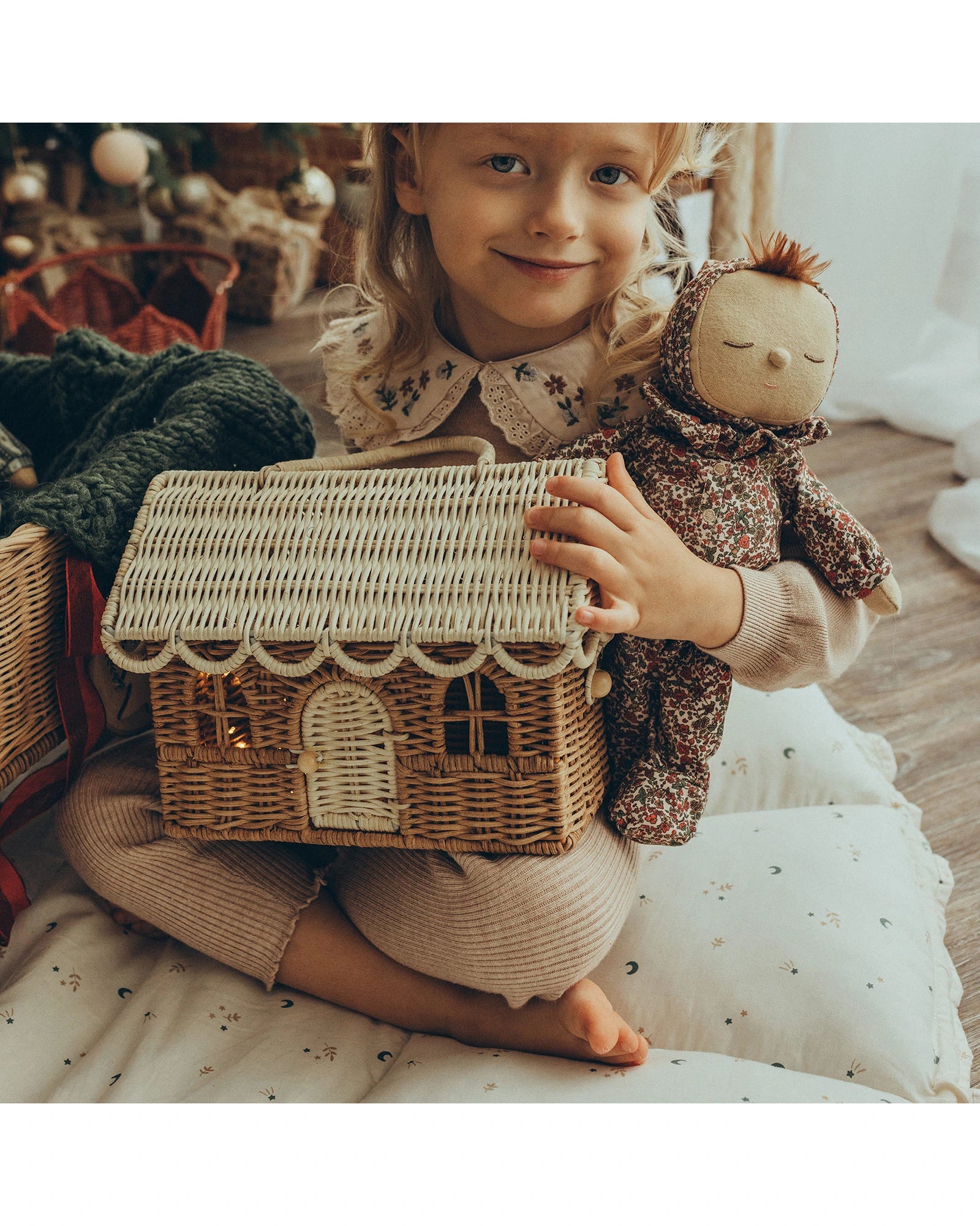 Plus - Sized Soft - Body Cloth Dolls for Toddlers with a Set of Colorful Clothing AccessoriesRattan Gingerbread Casa Clutch Plus - Sized Soft - Body Cloth Dolls for Toddlers with a Set of Colorful Clothing AccessoriesRattan Gingerbread Casa Clutch
