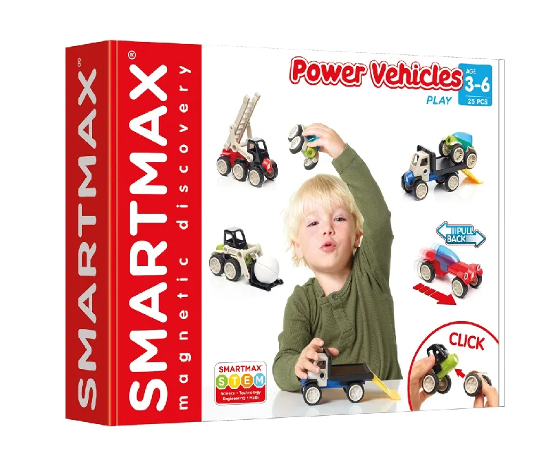 High - Grade Solid Wood Educational Toys for Improving Hand - Eye CoordinationSmartmax Magnetic Power Vehicles