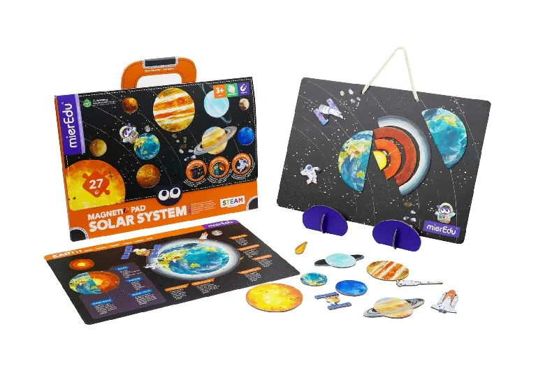 Sustainable Solid Wood Educational Toys with a Language - Learning Activity BookSolar System Magnetic Pad Sustainable Solid Wood Educational Toys with a Language - Learning Activity BookSolar System Magnetic Pad