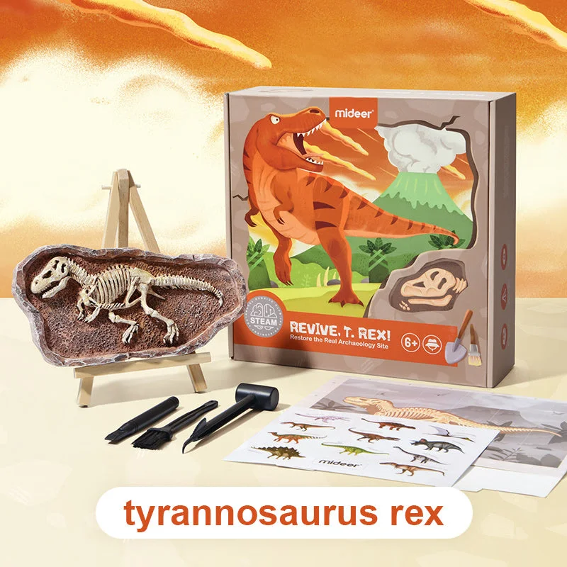 Sustainable Wooden Educational Toys with a Storytelling and Role - Playing SetT-Rex Dino Fossil Dig Kit