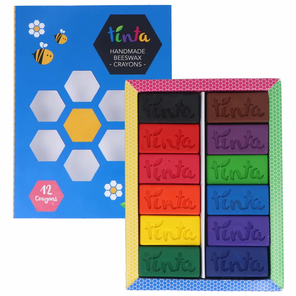 Sustainable Wooden Educational Toys with a Storytelling and Role - Playing SetTinta Crayons Block Crayons 12 pack