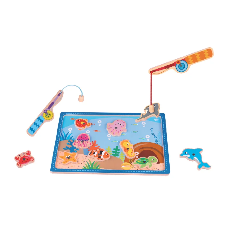 Large - Scale Solid Wood Educational Toys for Group Learning and CollaborationTooky Toy Magnetic Fishing Game Large - Scale Solid Wood Educational Toys for Group Learning and CollaborationTooky Toy Magnetic Fishing Game