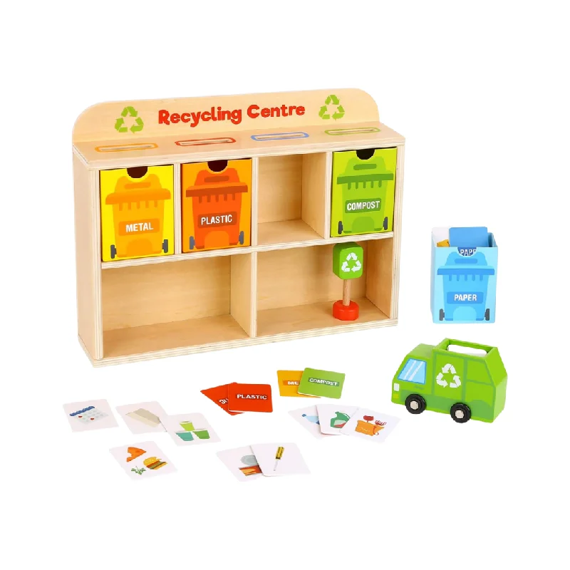 Solid Wood Educational Toys with a Science Experiment Theme for Young LearnersTooky Toy Wooden Recycling Centre - 39Pcs Solid Wood Educational Toys with a Science Experiment Theme for Young LearnersTooky Toy Wooden Recycling Centre - 39Pcs
