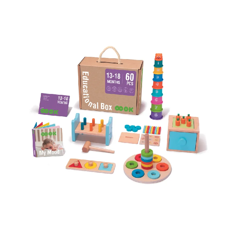 Solid Wood Educational Toys with a Coding and Logic - Building GameTooky Toy Wooden Educational Box (13-18 months) Solid Wood Educational Toys with a Coding and Logic - Building GameTooky Toy Wooden Educational Box (13-18 months)