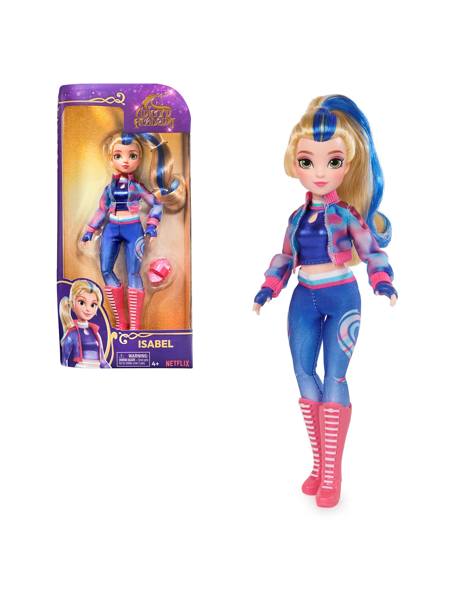 Dolls with Built - in LED Lights and Glow - in - the - Dark AccessoriesUnicorn Academy Fashion Doll Isabel