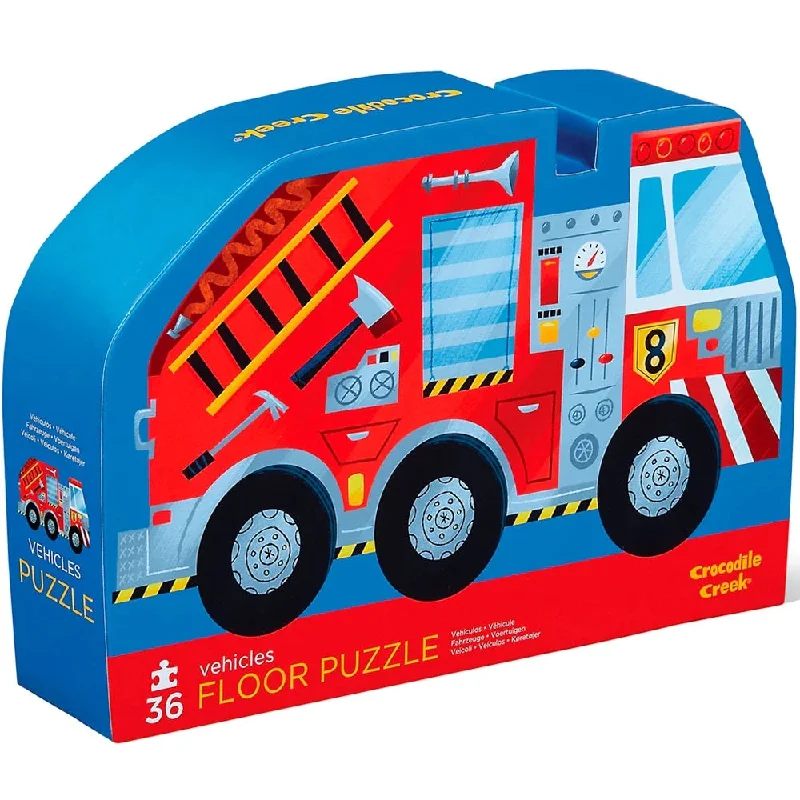 Hand - Painted Wooden Educational Toys in a Historical and Cultural ThemeVehicles Firetruck Floor Puzzle 36p Hand - Painted Wooden Educational Toys in a Historical and Cultural ThemeVehicles Firetruck Floor Puzzle 36p