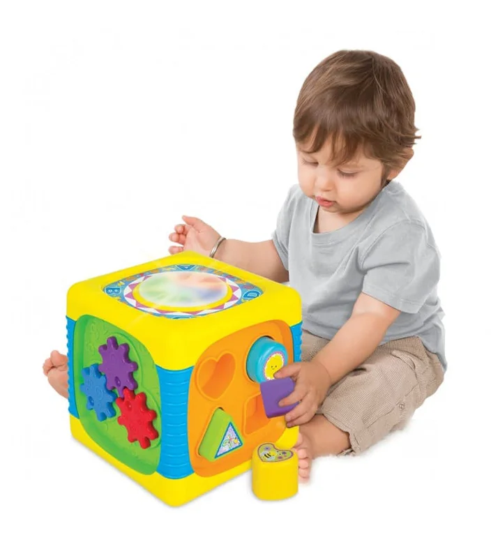 Hand - Sanded Wooden Educational Toys for Safe Exploration by PreschoolersMusic Fun Activity Cube