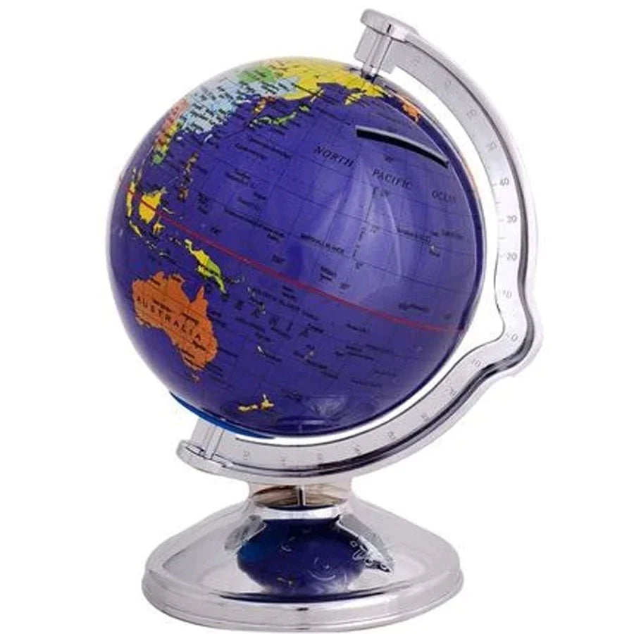 Hand - Painted Wooden Educational Toys in a Historical and Cultural ThemeWorld Globe Money Bank Hand - Painted Wooden Educational Toys in a Historical and Cultural ThemeWorld Globe Money Bank