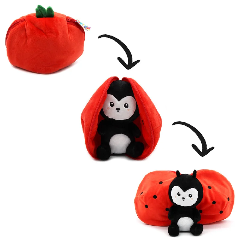 Plush Fairy Toys with Transparent Wings for Magical StorytellingComet the Ladybug/Tomato - Flipetz