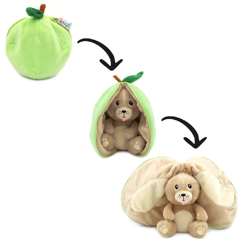 Sound - Activated Plush Dogs that Bark for Interactive PlayCrocket the Dog/Apple - Flipetz