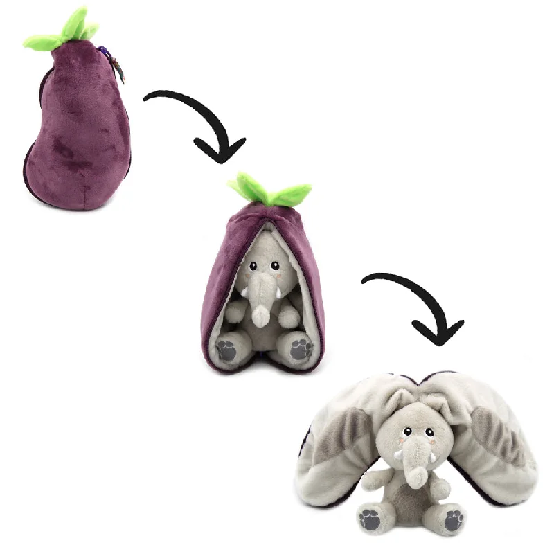 Waterproof Plush Dolphins for Poolside and Beach FunVelvet the Elephant/Eggplant - Flipetz