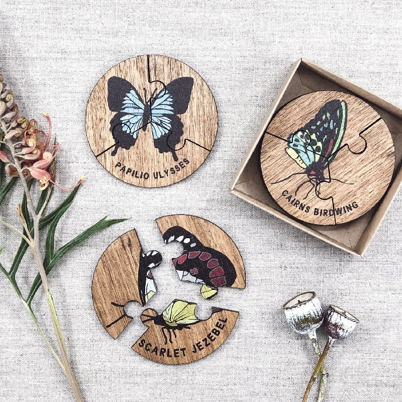 Australian Butterfly Wooden Jigsaw Set