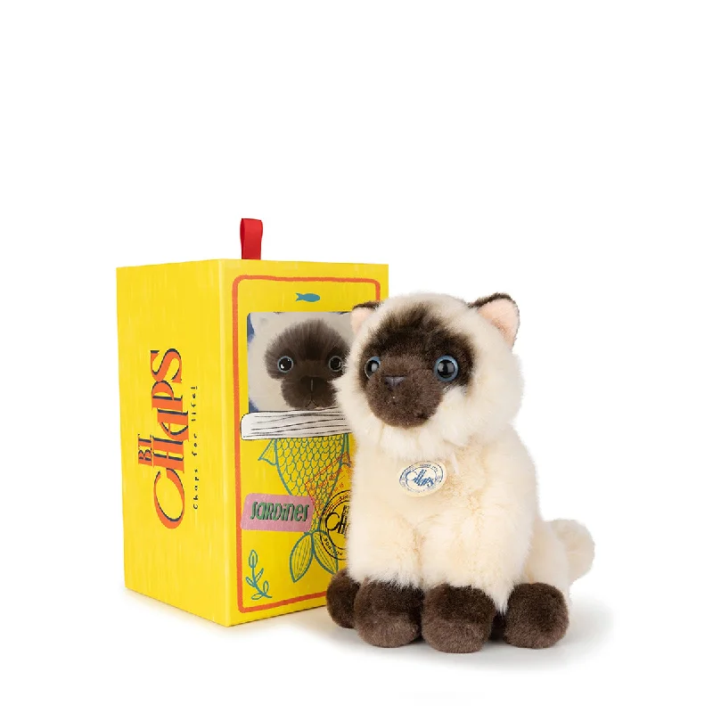 Plush Space - Themed Alien Toys with Glow - in - the - Dark Features for Star - GazersB.T. Chaps  Eddie The Siamese in Giftbox - 17cm - 6.5"