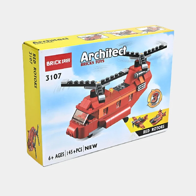 Bricks Set Helicopter Toy DIY 3107