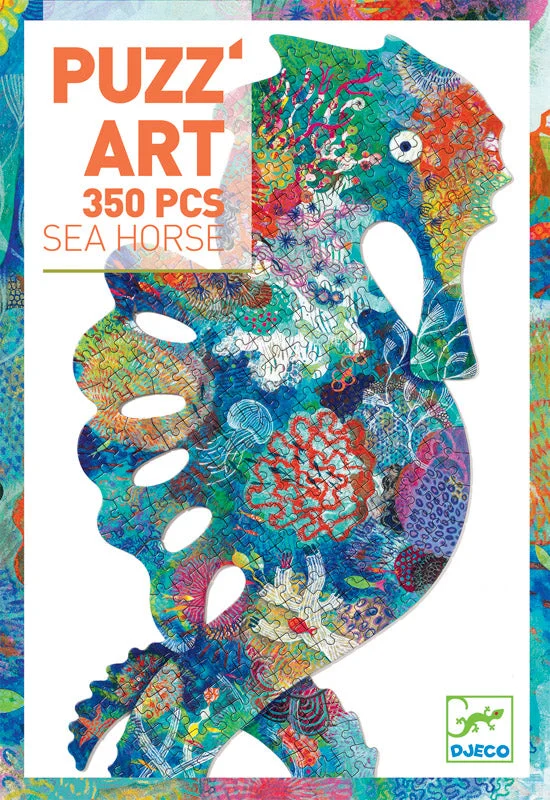 Eco - Friendly Sustainable Wooden Puzzles in Animal Shapes for Environment - Conscious ParentsDjeco Puzzle Sea Horse Puzzle (350 Pieces) Eco - Friendly Sustainable Wooden Puzzles in Animal Shapes for Environment - Conscious ParentsDjeco Puzzle Sea Horse Puzzle (350 Pieces)