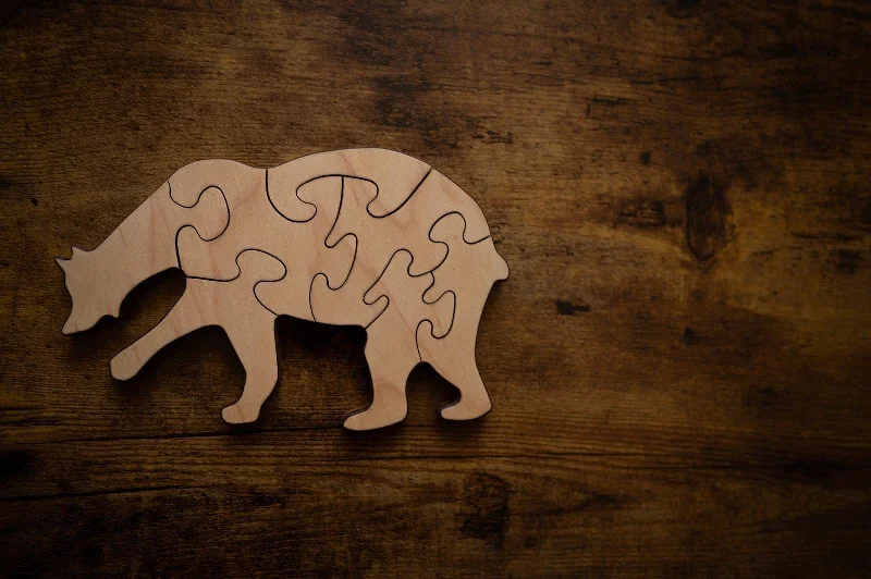 Scented Wooden Puzzles with a Fresh Pine Aroma for a Sensory ExperienceDouble Sided Bear Puzzle