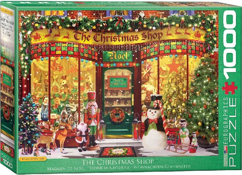 Adjustable - Difficulty Wooden Puzzles with a Castle Theme for Family Bonding TimeEuroGraphics <br> The Christmas Shop <br> 1000 Piece Puzzle Adjustable - Difficulty Wooden Puzzles with a Castle Theme for Family Bonding TimeEuroGraphics <br> The Christmas Shop <br> 1000 Piece Puzzle