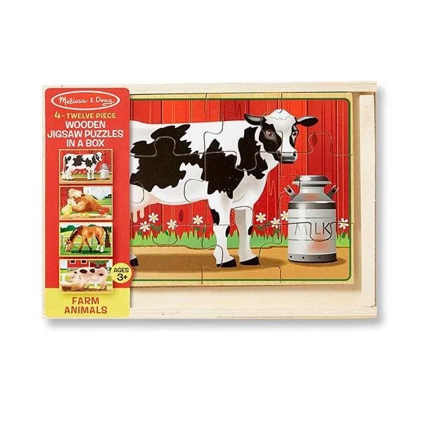 Farm Animals Puzzles in a Box