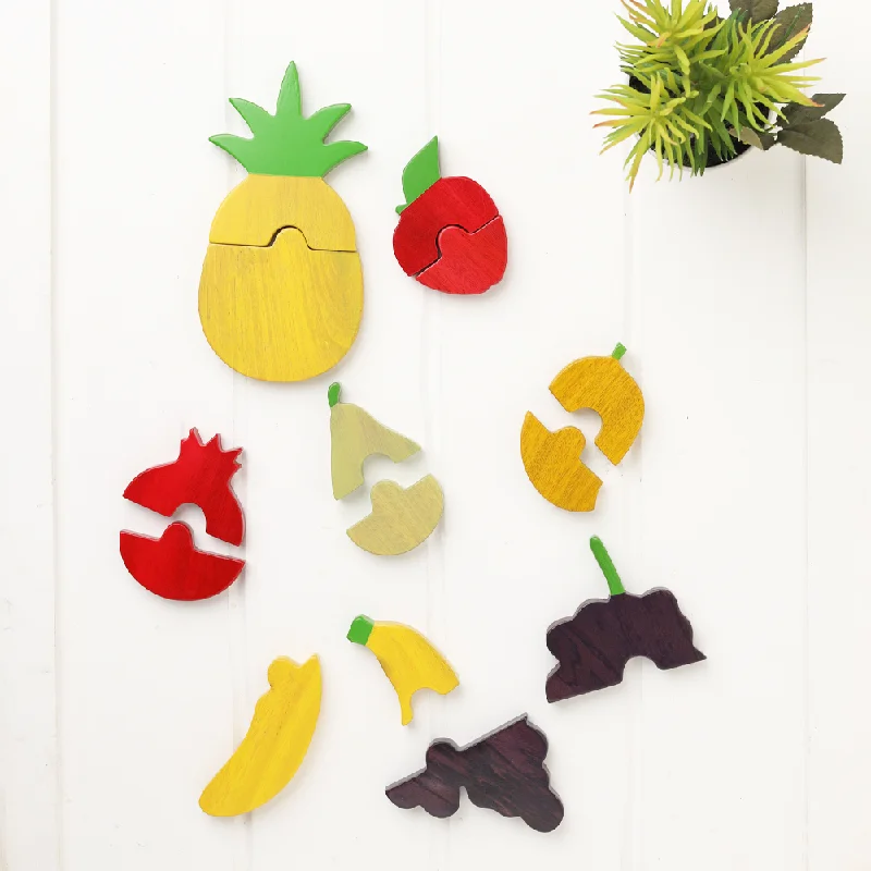 Eco - Friendly Sustainable Wooden Puzzles in Animal Shapes for Environment - Conscious ParentsFruits Puzzle Eco - Friendly Sustainable Wooden Puzzles in Animal Shapes for Environment - Conscious ParentsFruits Puzzle